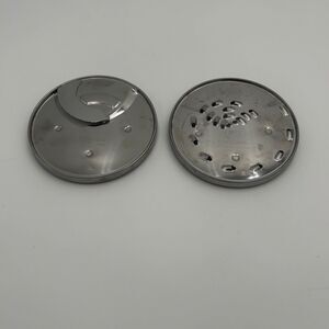 Cuisinart Food Processor Discs DLC-8 DLC-10 Silver Excellent 4mm Medium Set